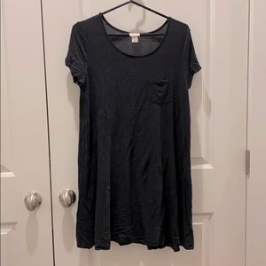 Black T-shirt dress